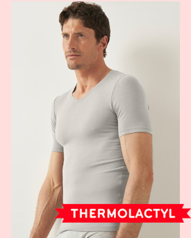 Damart Men's Thermal Top, Flecked Grey, M: Buy Online at Best